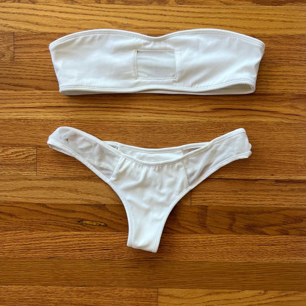 Coulbourne White Bandeau Bikini Set